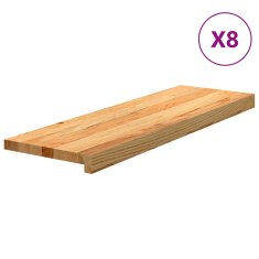 Vidaxl Nášlapy na schody 8 ks světle hnědé 80x25x2 cm masivní dub