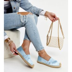 Modré lesklé espadrilky velikost 38