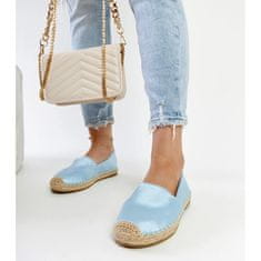 Modré lesklé espadrilky velikost 38