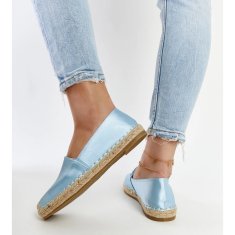 Modré lesklé espadrilky velikost 38