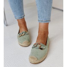 Zelené řetízkové espadrilky velikost 38