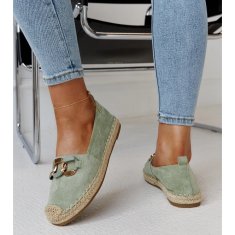 Zelené řetízkové espadrilky velikost 38