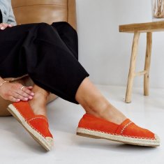 Oranžové espadrilky se zirkony velikost 40