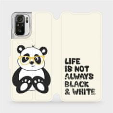 Mobiwear Knížkové flip pouzdro - Xiaomi Redmi Note 10 - M041S Panda - life is not always black and white