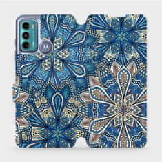 Mobiwear Flipové pouzdro na mobil Motorola Moto G60 - V108P Modré mandala květy