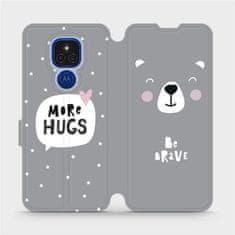 Mobiwear Knížkové flip pouzdro - Motorola Moto E7 Plus - MH06P Be brave - more hugs