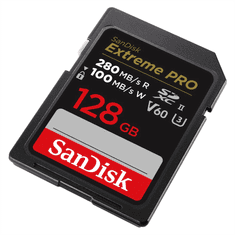 SanDisk Extreme PRO 128 GB V60 UHS-II SD cards, 280/100 MB/s,V60,C10,UHS-II