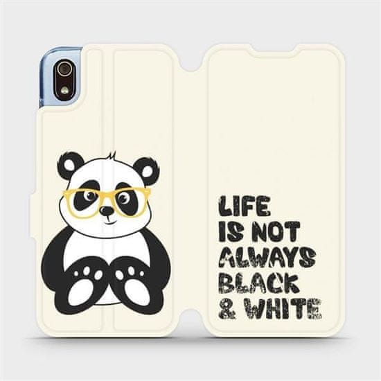 Mobiwear Flipové pouzdro na mobil Xiaomi Redmi 7A - M041S Panda - life is not always black and white