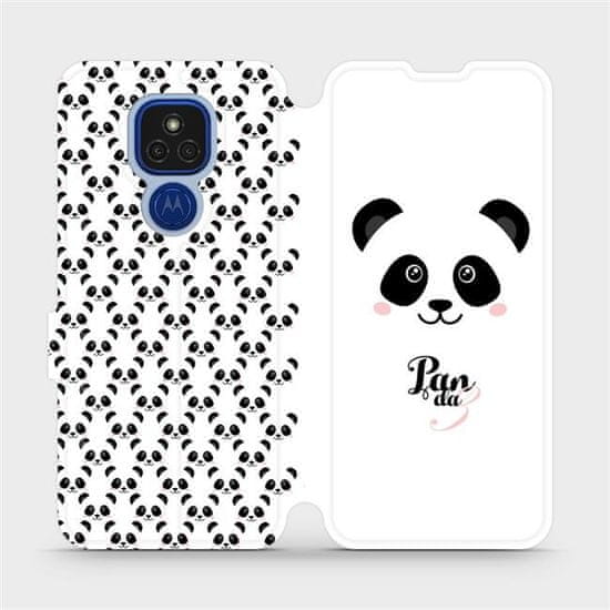 Mobiwear Flipové pouzdro na mobil Motorola Moto E7 Plus - M030P Panda Amálka