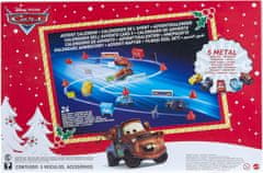 Mattel Adventní kalendář Mattel Cars 3 auta 24 okének.