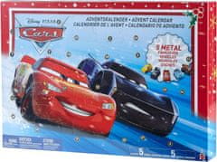 Mattel Adventní kalendář Mattel Cars 3 auta 24 okének.