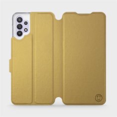 Mobiwear Knížkové flip pouzdro - Samsung Galaxy A32 5G - C_GOS Gold&Gray