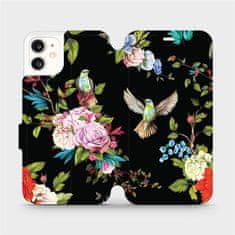 Mobiwear Knížkové flip pouzdro - Apple iPhone 11 - VD09S Ptáčci a květy