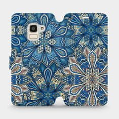 Mobiwear Knížkové flip pouzdro - Samsung Galaxy J6 2018 - V108P Modré mandala květy