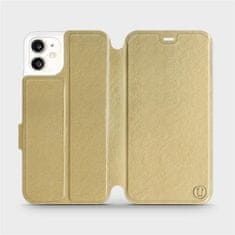 Mobiwear Knížkové flip pouzdro - Apple iPhone 11 - C_GOS Gold&Gray s šedým vnitřkem