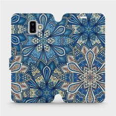 Mobiwear Knížkové flip pouzdro - Samsung Galaxy J6 Plus 2018 - V108P Modré mandala květy