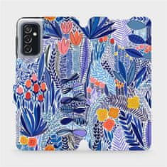 Mobiwear Flipové pouzdro na mobil Samsung Galaxy M52 5G - MP03P Modrá květena