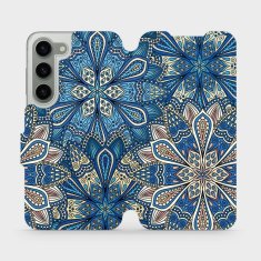 Mobiwear Knížkové flip pouzdro - Samsung Galaxy S23 - V108P Modré mandala květy