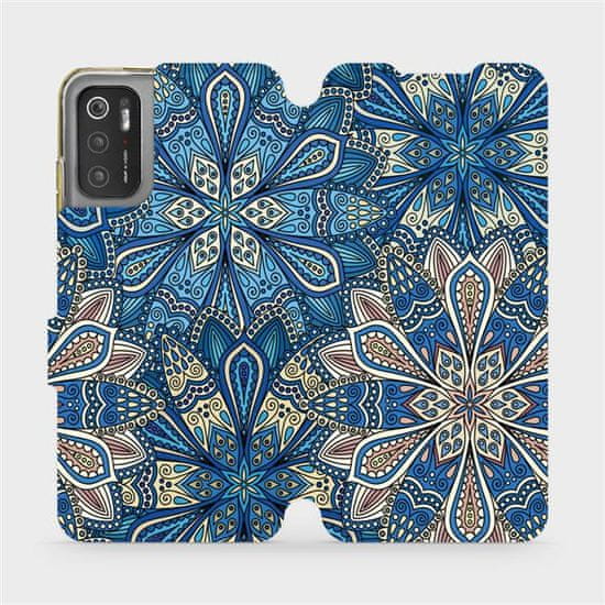 Mobiwear Flipové pouzdro na mobil Xiaomi Poco M3 Pro 5G - V108P Modré mandala květy