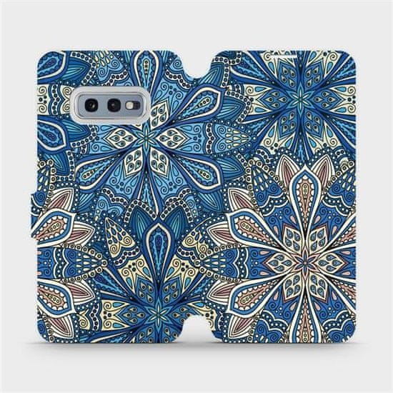 Mobiwear Flipové pouzdro na mobil Samsung Galaxy S10e - V108P Modré mandala květy