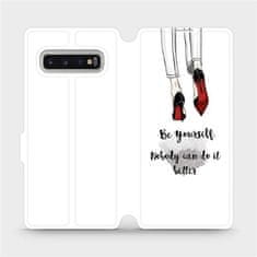 Mobiwear Knížkové flip pouzdro - Samsung Galaxy S10 Plus - M046P Be yourself