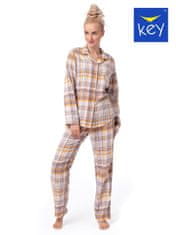 Key Dámské rozepínací pyžamo Key LNS 448 B23 2XL-4XL ecru XXL