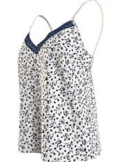 Tommy Hilfiger Dámský pyžamový top WOVEN CAMI PRINT UW0UW05006 02X bílý s potiskem - Tommy Hilfiger M