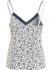 Tommy Hilfiger Dámský pyžamový top WOVEN CAMI PRINT UW0UW05006 02X bílý s potiskem - Tommy Hilfiger M