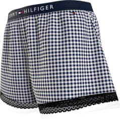 Tommy Hilfiger Dámské pyžamové šortky WOVEN SHORT PRINT UW0UW04944 02G tm. modro-bílé - Tommy Hilfiger M