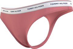 Tommy Hilfiger Dámské tanga 3 PACK UW0UW04894 0R6 růžovo-zelené - Tommy Hilfiger L