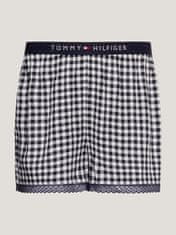 Tommy Hilfiger Dámské pyžamové šortky WOVEN SHORT PRINT UW0UW04944 02G tm. modro-bílé - Tommy Hilfiger M