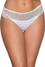 Babell Dámská tanga 183 white - BABELL Bílá XL