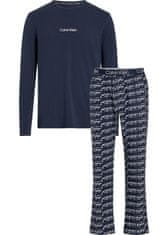 Calvin Klein Pánské pyžamo L/S PANT SET 000NM2184E GVB tm. modré - Calvin Klein L