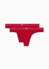 Emporio Armani Dámské tanga 2PACK 163333 3F223 00173 červené - Emporio Armani S