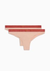 Emporio Armani Dámská tanga 2PACK 163333 3F235 03050 nude - Emporio Armani L