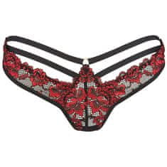 Axami Extravagantní tanga V-10038 černá/červená - Axami M