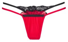 Axami Tanga Plus Size V-8778 černo/červená - Axami 4XL