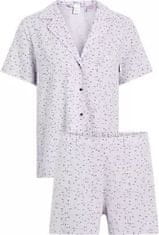 Calvin Klein Dámské pyžamo WOVEN SHORT SET 000QS6967E LNU sv. fialové - Calvin Klein L