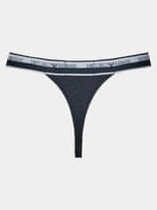 Emporio Armani Dámská tanga 2Pack 164522 4R227 00135 tm. modrá - Emporio Armani XS