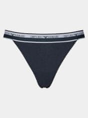 Emporio Armani Dámská tanga 2Pack 164522 4R227 00135 tm. modrá - Emporio Armani XS