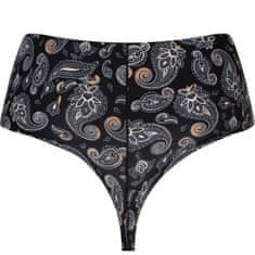 Julimex Dámská tanga Paisley maxi - JULIMEX černá S