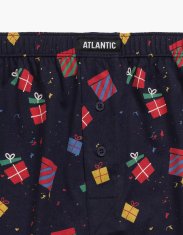 ATLANTIC Pánské boxerky Atlantic 2GMB-006 A'2 S-2XL tmavě modrá a smaragdová L