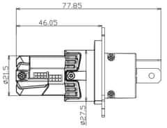 Stualarm LED H4 bílá, 9-18V, 6000LM (95HLH-H4-E4S) 2ks