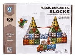 iMex Toys Magnetická stavebnice 100 ks Diamond Tiles