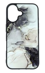 TopQ Kryt Marble iPhone 16 pevný Smoky Cream 132167