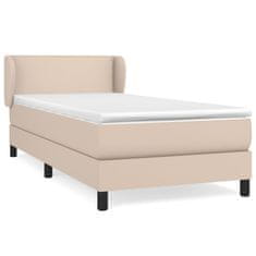 Vidaxl Box spring postel s matrací cappuccino 90x190 cm umělá kůže