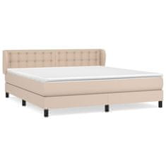 Vidaxl Box spring postel s matrací cappuccino 180 x 200 cm umělá kůže