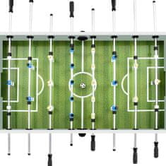 Vidaxl Stolní fotbal ocel 60 kg 140 x 74,5 x 87,5 cm bílý