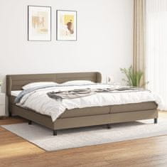 Vidaxl Box spring postel s matrací taupe 200x200 cm textil