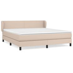 Vidaxl Box spring postel s matrací cappuccino 160x200 cm umělá kůže